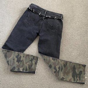 HUDSON Barbara Straight Leg Camo Detail Jeans Size 28   - 1B744